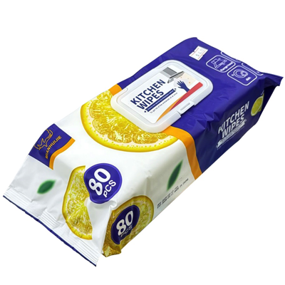 HOUSEWARE R0126 Kitchen Cleaning Wipes ORANGE FLAVOUR 80PC/PACK